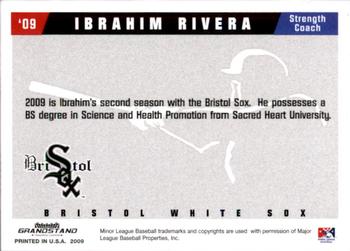 2009 Grandstand Bristol White Sox #NNO Ibrahim Rivera Back