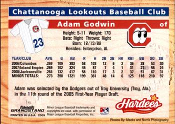 2009 Grandstand Chattanooga Lookouts #NNO Adam Godwin Back
