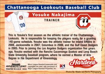 2009 Grandstand Chattanooga Lookouts #NNO Yosuke Nakajima Back