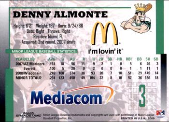 2009 Grandstand Clinton LumberKings #NNO Denny Almonte Back