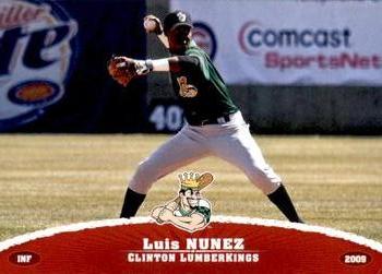 2009 Grandstand Clinton LumberKings #NNO Luis Nunez Front