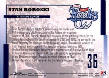 2009 Grandstand Corpus Christi Hooks #NNO Stan Boroski Back