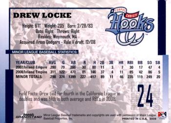 2009 Grandstand Corpus Christi Hooks #NNO Drew Locke Back
