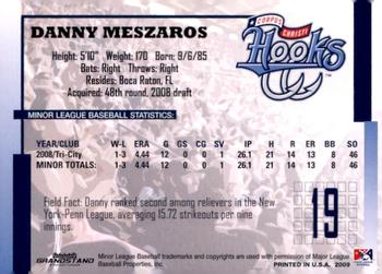 2009 Grandstand Corpus Christi Hooks #NNO Danny Meszaros Back