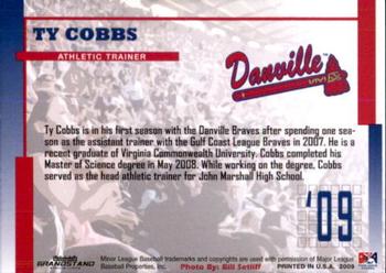 2009 Grandstand Danville Braves #NNO Ty Cobbs Back