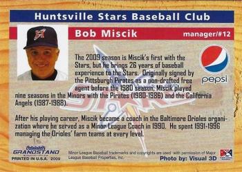 2009 Grandstand Huntsville Stars #NNO Bob Miscik Back