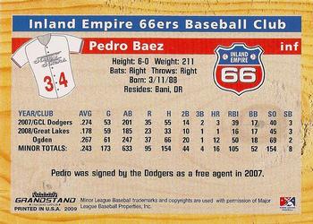 2009 Grandstand Inland Empire 66ers #NNO Pedro Baez Back
