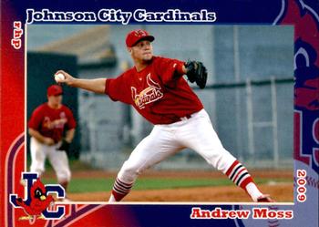 2009 Grandstand Johnson City Cardinals #NNO14 Andrew Moss Front