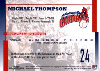2009 Grandstand Johnson City Cardinals #NNO35 Michael Thompson Back