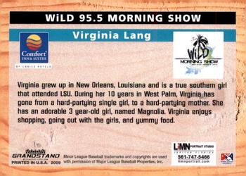 2009 Grandstand Jupiter Hammerheads #NNO Virginia Lang Back
