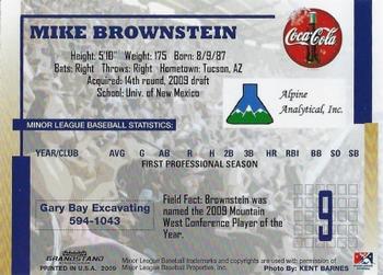 2009 Grandstand Helena Brewers #NNO4 Mike Brownstein Back