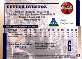 2009 Grandstand Helena Brewers #NNO10 Cutter Dykstra Back
