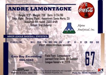 2009 Grandstand Helena Brewers #NNO19 Andre Lamontagne Back