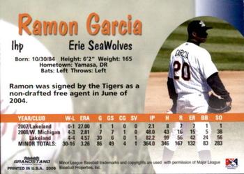 2009 Grandstand Erie SeaWolves #NNO Ramon Garcia Back