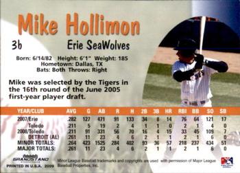 2009 Grandstand Erie SeaWolves #NNO Mike Hollimon Back
