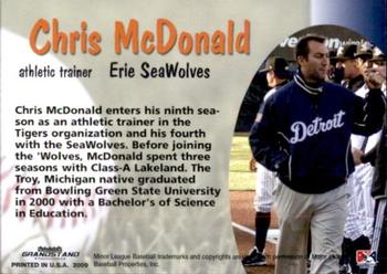 2009 Grandstand Erie SeaWolves #NNO Chris McDonald Back