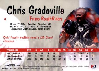 2009 Grandstand Frisco RoughRiders #NNO Chris Gradoville Back