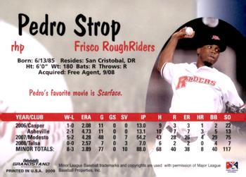 2009 Grandstand Frisco RoughRiders #NNO Pedro Strop Back