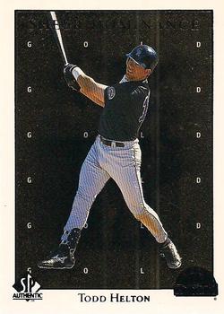 1998 SP Authentic - Sheer Dominance Gold #SD27 Todd Helton Front