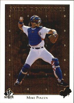 1998 SP Authentic - Sheer Dominance Gold #SD40 Mike Piazza Front