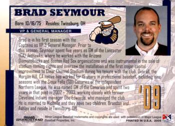 2009 Grandstand Lake County Captains #NNO Brad Seymour Back