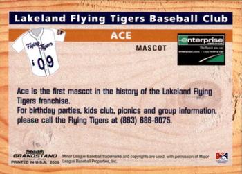 2009 Grandstand Lakeland Flying Tigers #NNO Ace Back