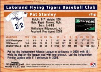 2009 Grandstand Lakeland Flying Tigers #NNO Pat Stanley Back
