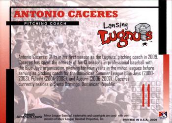 2009 Grandstand Lansing Lugnuts #NNO Antonio Caceres Back