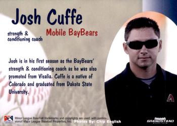 2009 Grandstand Mobile BayBears #NNO Josh Cuffe Back