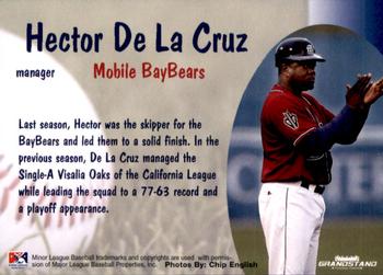 2009 Grandstand Mobile BayBears #NNO Hector De La Cruz Back
