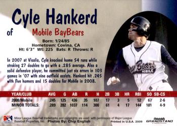 2009 Grandstand Mobile BayBears #NNO Cyle Hankerd Back