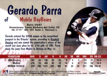 2009 Grandstand Mobile BayBears #NNO Gerardo Parra Back