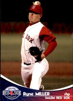 2009 Grandstand Salem Red Sox #NNO Ryne Miller Front