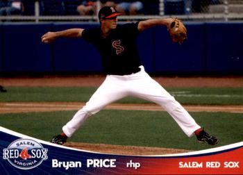 2009 Grandstand Salem Red Sox #NNO Bryan Price Front