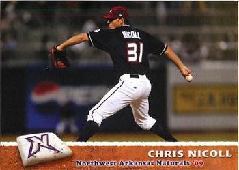 2009 Grandstand Northwest Arkansas Naturals #NNO Chris Nicoll Front