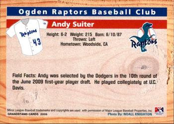 2009 Grandstand Ogden Raptors #NNO Andy Suiter Back