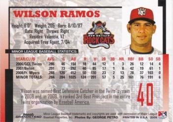 2009 Grandstand New Britain Rock Cats #NNO Wilson Ramos Back