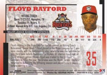2009 Grandstand New Britain Rock Cats #NNO Floyd Rayford Back