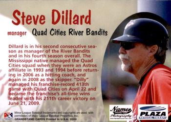 2009 Grandstand Quad Cities River Bandits #NNO Steve Dillard Back