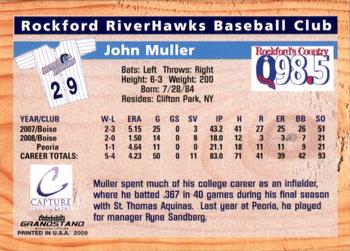 2009 Grandstand Rockford RiverHawks #NNO John Muller Back