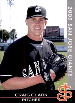2009 Grandstand San Jose Giants #16 Craig Clark Front