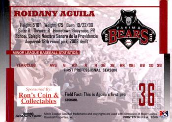 2009 Grandstand Yakima Bears #NNO Roidany Aguila Back