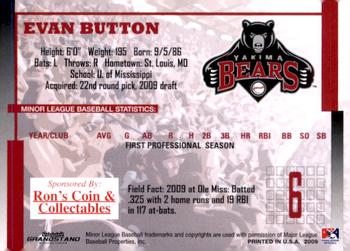 2009 Grandstand Yakima Bears #NNO Evan Button Back