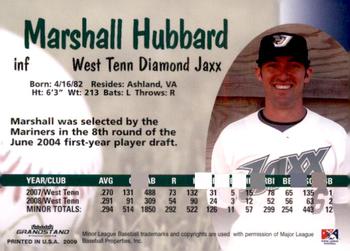 2009 Grandstand West Tenn Diamond Jaxx #NNO Marshall Hubbard Back