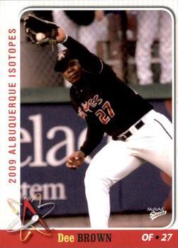 2009 MultiAd Albuquerque Isotopes #9 Dee Brown Front