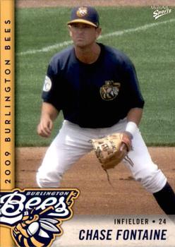 2009 MultiAd Burlington Bees #21 Chase Fontaine Front