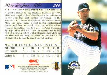 1998 Donruss #268 Mike DeJean Back