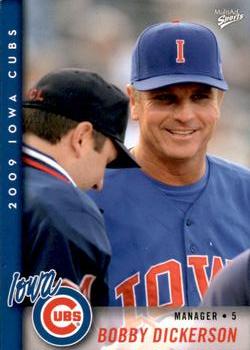 2009 MultiAd Iowa Cubs #8 Bobby Dickerson Front