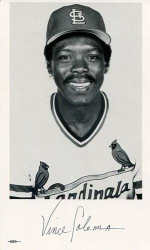 1988 St. Louis Cardinals Photocards #NNO Vince Coleman Front