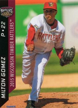 2015 Choice Wisconsin Timber Rattlers #09 Milton Gomez Front